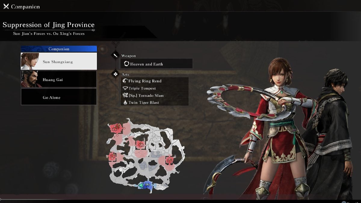 Tous les compagnons et comment changer de personnage dans Dynasty Option de sélection de compagnon dans Dynasty Warriors Origins