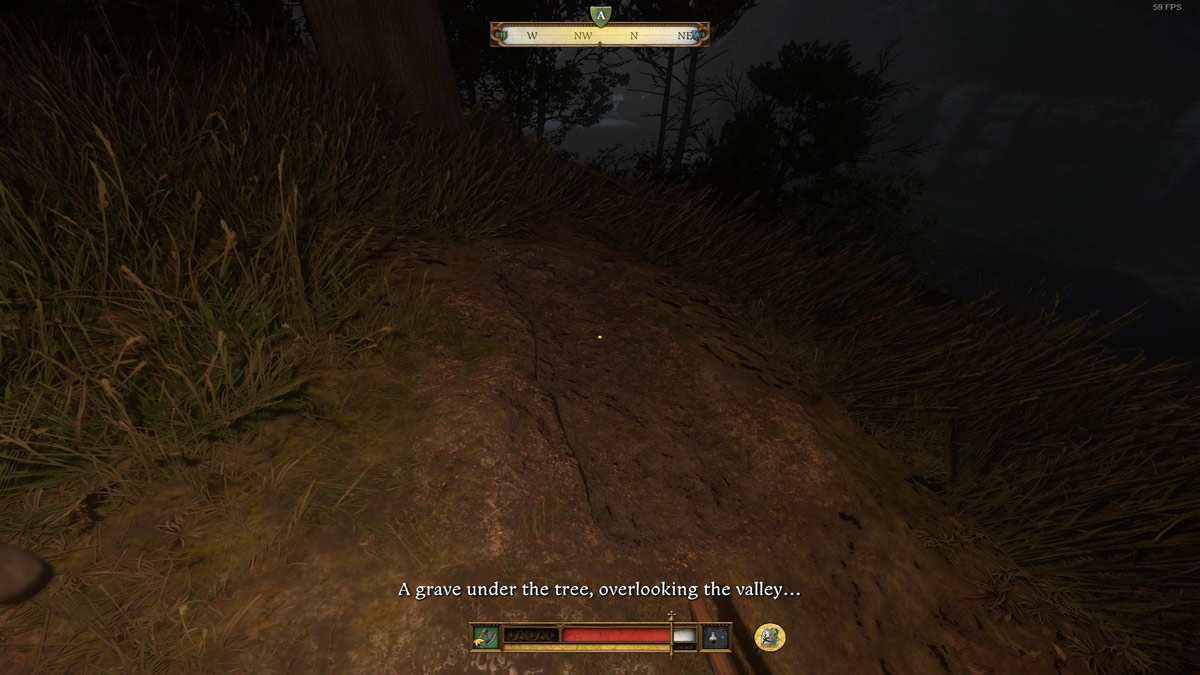 1739290390 434 Comment trouver la hache du lac dans Kingdom Come Deliverance tombe sous l’arbre surplombant la vallée dans Kingdom Come Deliverance 2