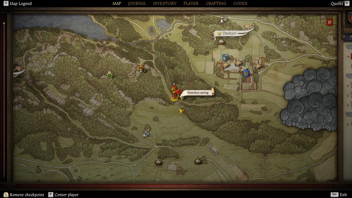 1739644630 675 Comment obtenir Belladonna dans Kingdom Come Deliverance 2 Spot printanier sans nom avec beaucoup de Belladonna près de Zhelejov dans Kingdom Come Deliverance 2