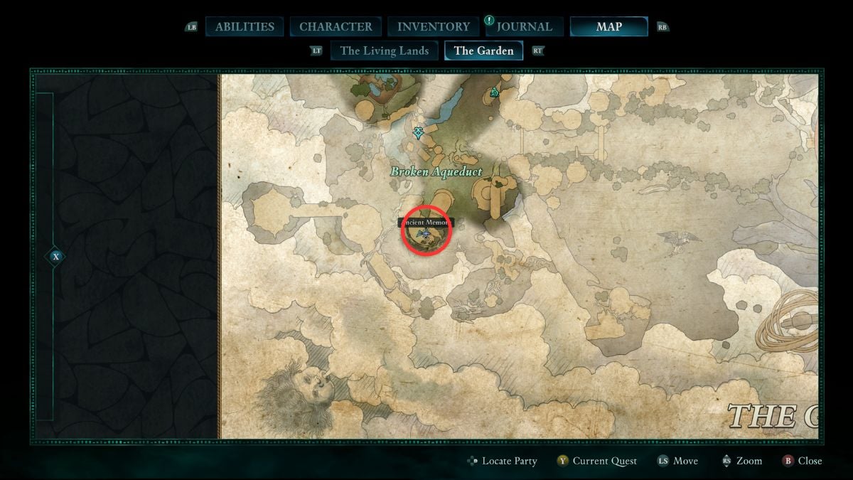 1740144911 171 Comment obtenir toutes les capacites divines dans Avowed L’ancienne carte de mémoire du jardin