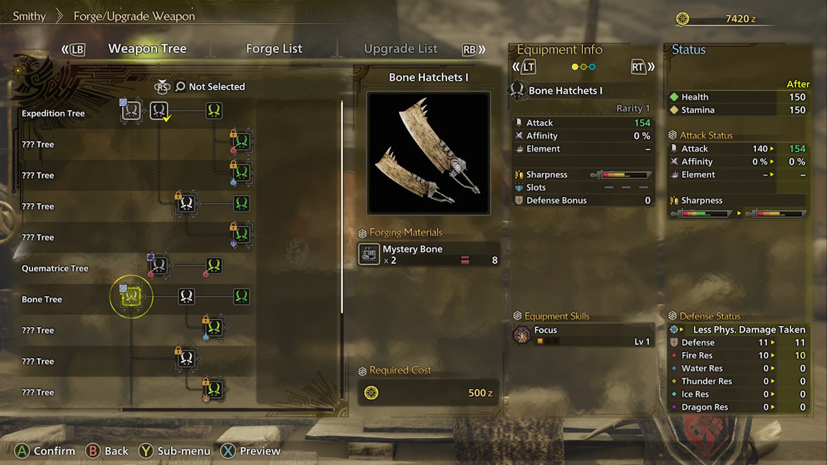 1740740591 624 Comment fabriquer et ameliorer des armes dans Monster Hunter Wilds Fabriquer et améliorer des armes dans Monster Hunter Wilds