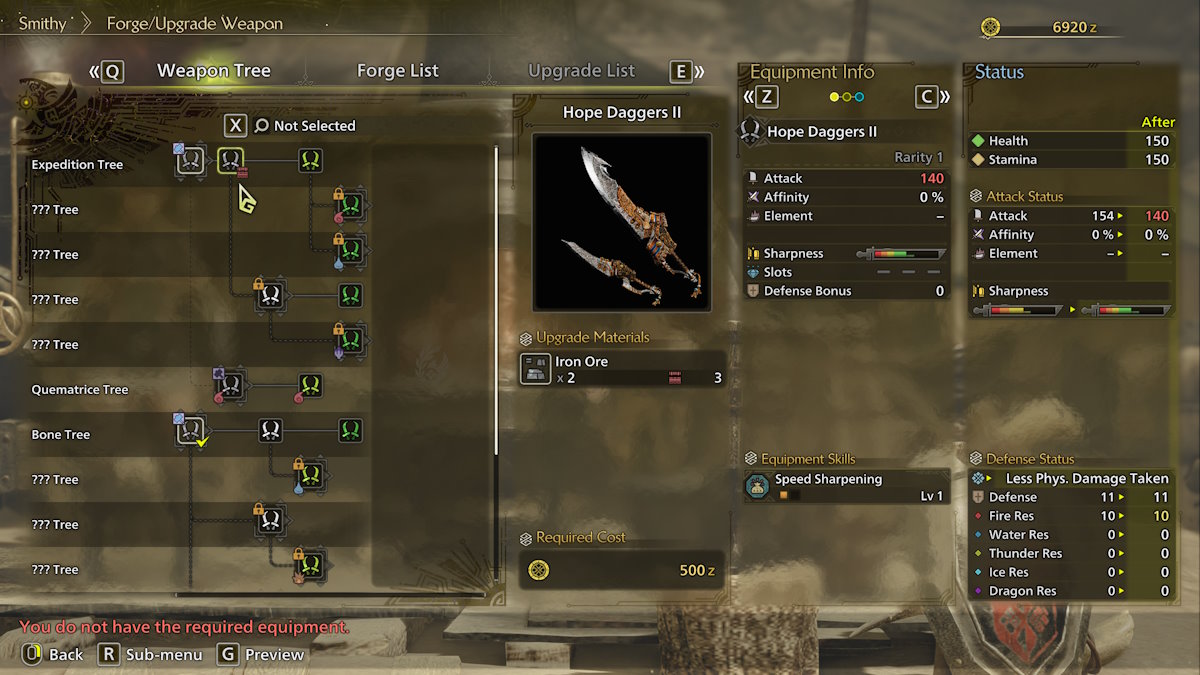 1740740592 529 Comment fabriquer et ameliorer des armes dans Monster Hunter Wilds Fabriquer et améliorer des armes dans Monster Hunter Wilds