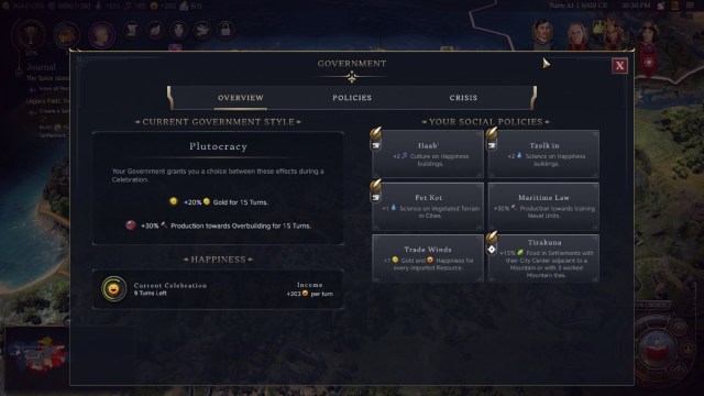 Les meilleures politiques sociales de la civilisation 7 Les meilleures politiques sociales de la civilisation 7