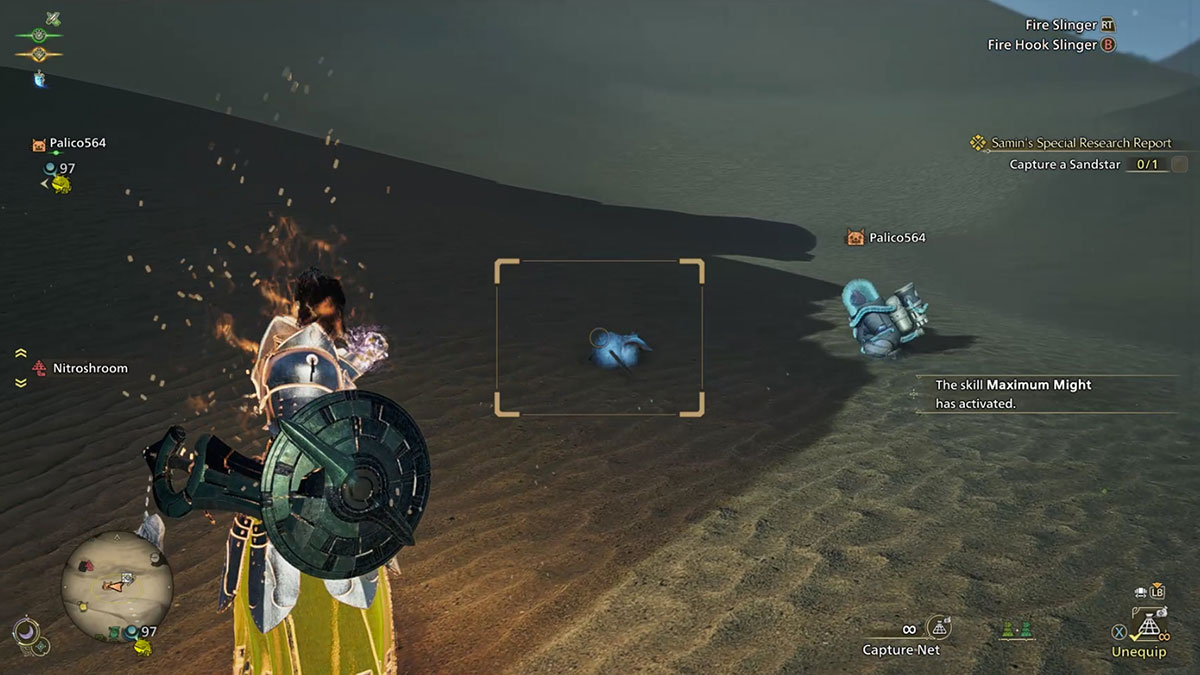 1741189332 561 Comment trouver et attraper letoile de sable dans Monster Hunter Un joueur a désorienté l’étoile des sables à l’aide de Screamer Pod dans Monster Hunter Wilds