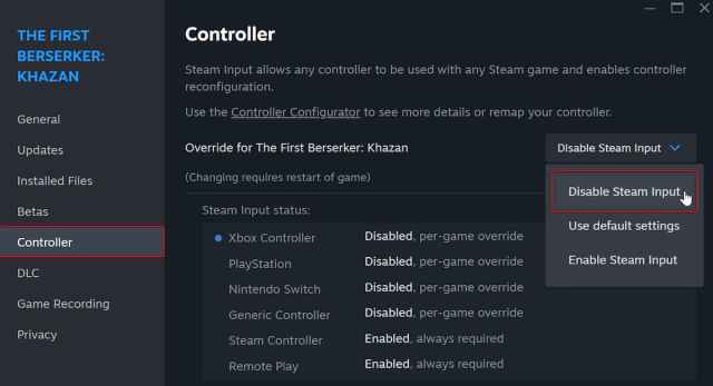 Comment resoudre les problemes de manette First Berserker Khazan sur Comment resoudre les problemes de manette First Berserker Khazan sur