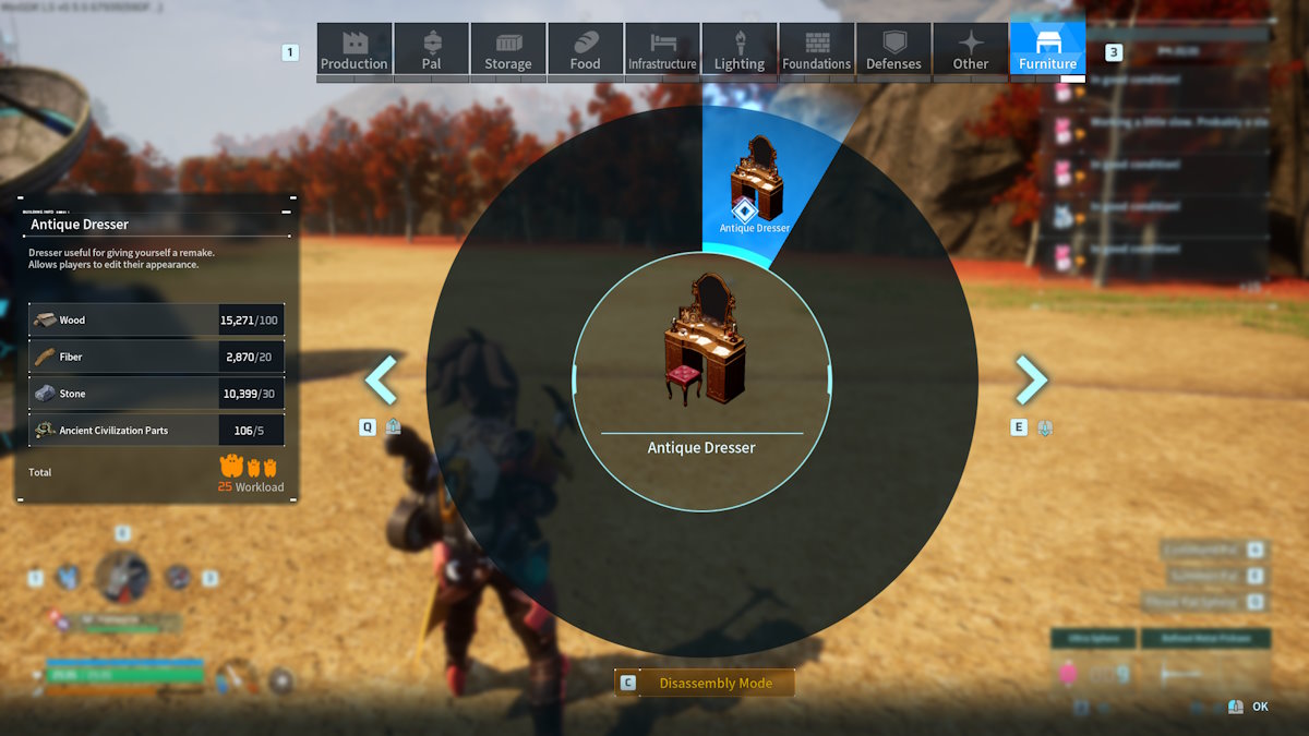 Comment transmogrifier une armure dans Palworld Armure de transmogrification Palworld