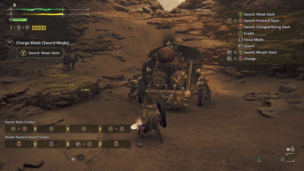 Guide de la lame de charge Monster Hunter Wilds Monster Hunter Wilds Charge Blade Sword Mode
