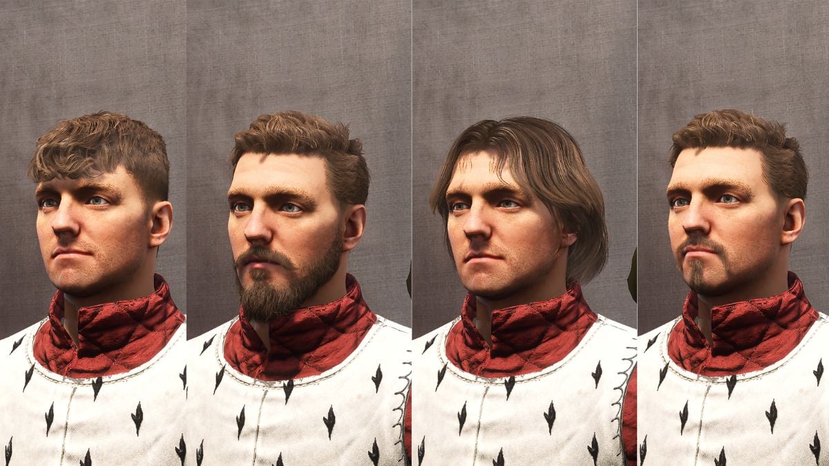 Différents styles de cheveux et de barbe Henry