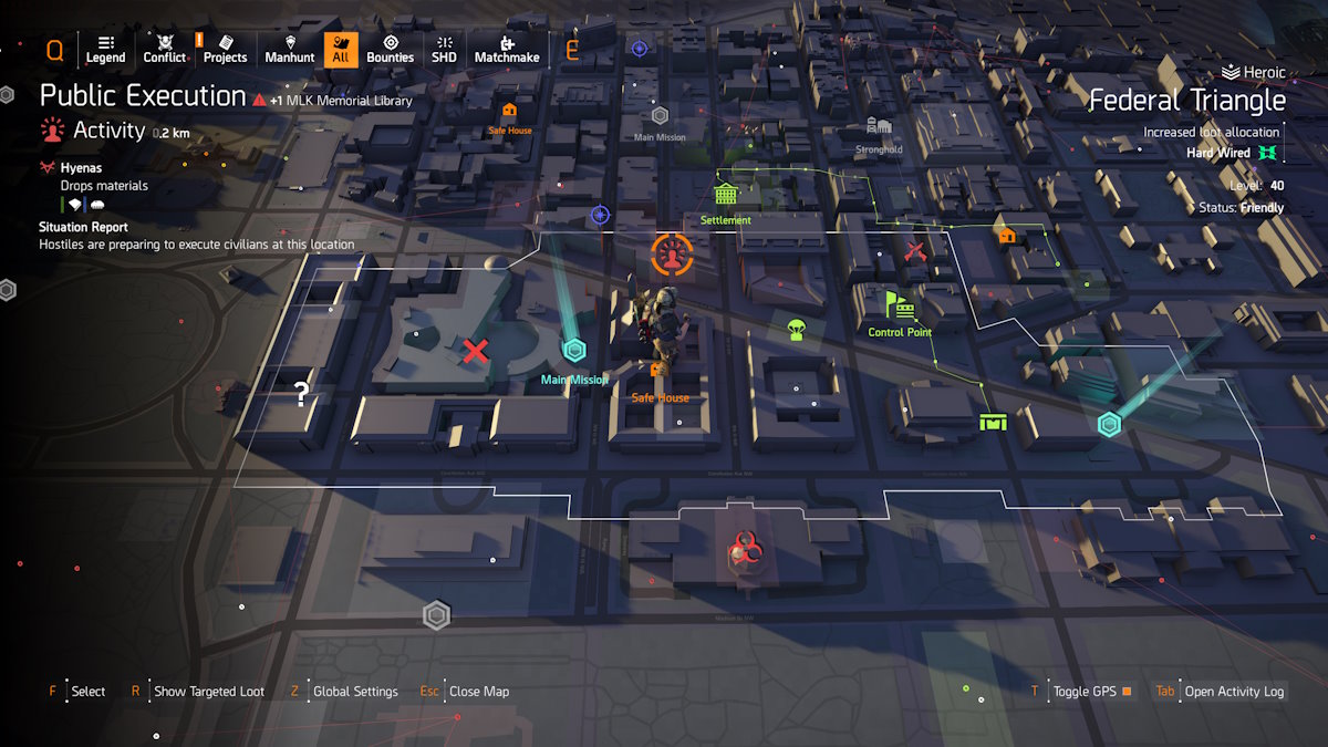 1744707979 360 Agent Kelso Scout 8 Manhunt Solutions denigme dans The Bounty de la Division 2 Federal Triangle