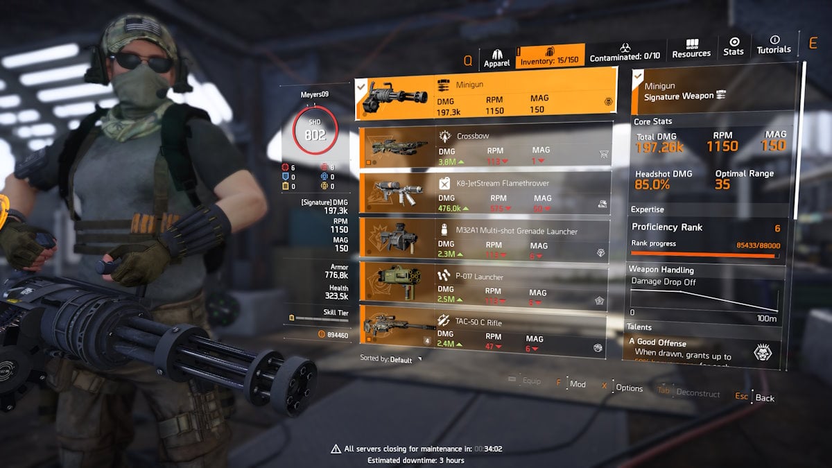 Agent Kelso Scout 6 Chasse a lhomme Solutions Les armes de spécialisation de The Division 2