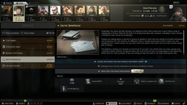Comment terminer la quete du bienfaiteur secret dans Escape from Comment terminer la quete du bienfaiteur secret dans Escape from