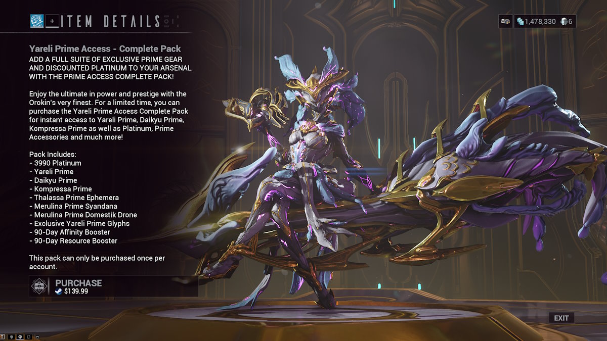1747907773 88 Comment obtenir Yareli Prime dans Warframe Warframe Yareli Prime store