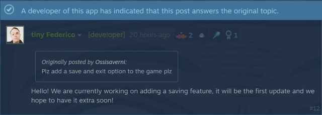 Une fonction de sauvegarde arrive t elle dans The King is Watching Une fonction de sauvegarde arrive t elle dans The King is Watching