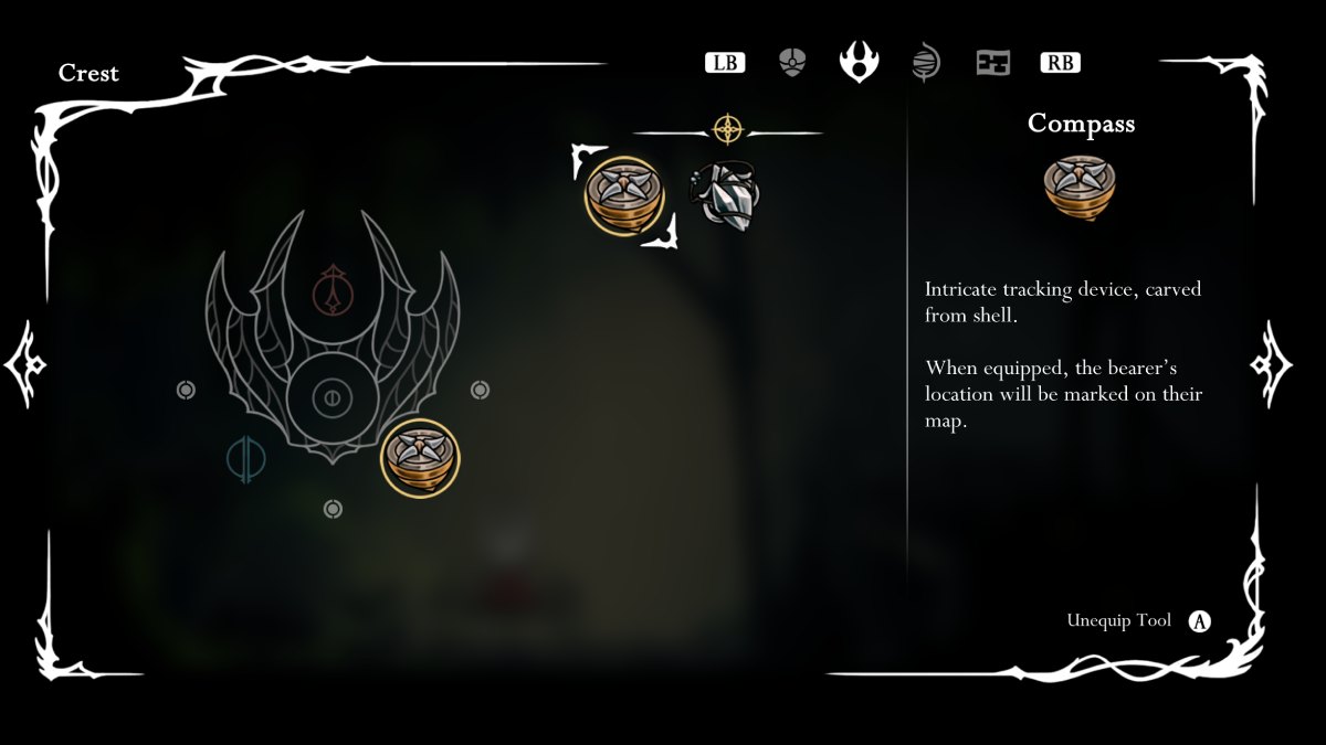 1757010797 443 Comment ouvrir la carte dans Hollow Knight Silksong Boussole d’équipement Hollow Knight Silksong