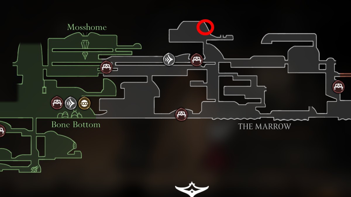 1757046236 155 Hollow Knight Silksong Tous les 5 Emplacements des puces perdues Hollow Knight Silksong Lost Flea 1 emplacement sur la carte