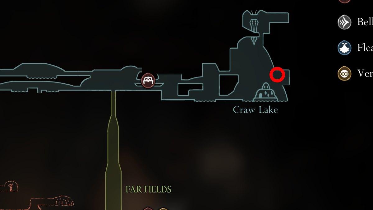 1757046239 399 Hollow Knight Silksong Tous les 5 Emplacements des puces perdues Hollow Knight Silksong Lost Flea 4 Emplacement sur la carte