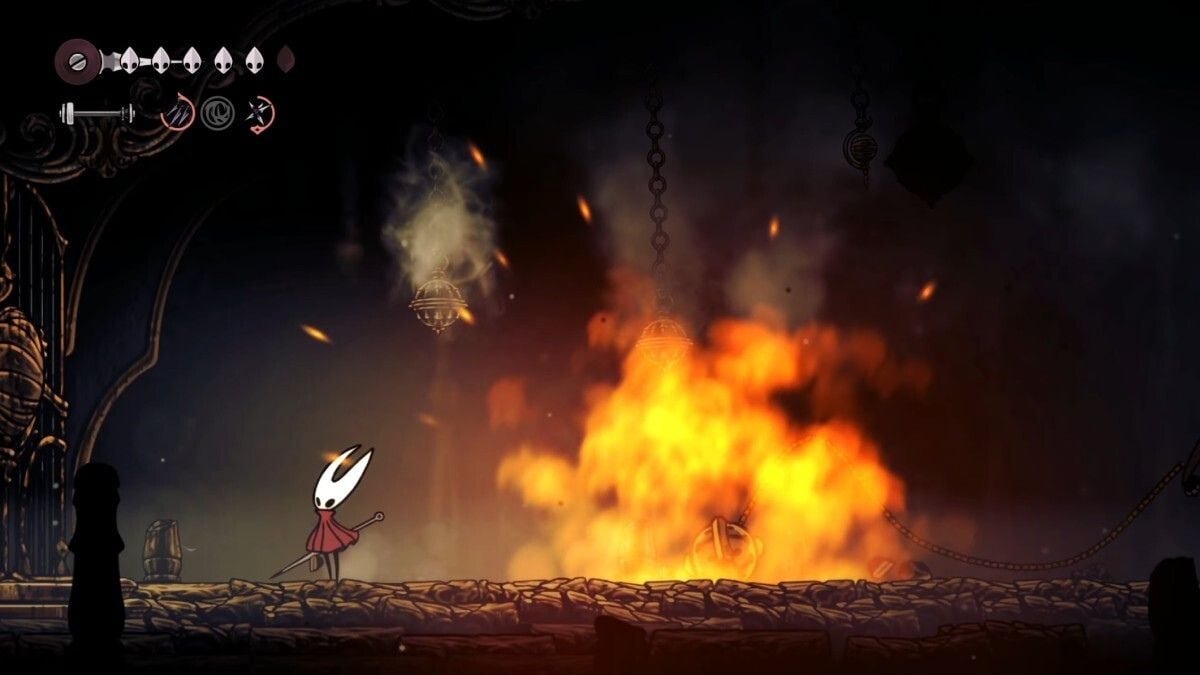1757155881 314 Comment battre Last Judge dans Hollow Knight Silksong Hollow Knight Silksong Last Judge boss fight phase 2 Attaque explosive.