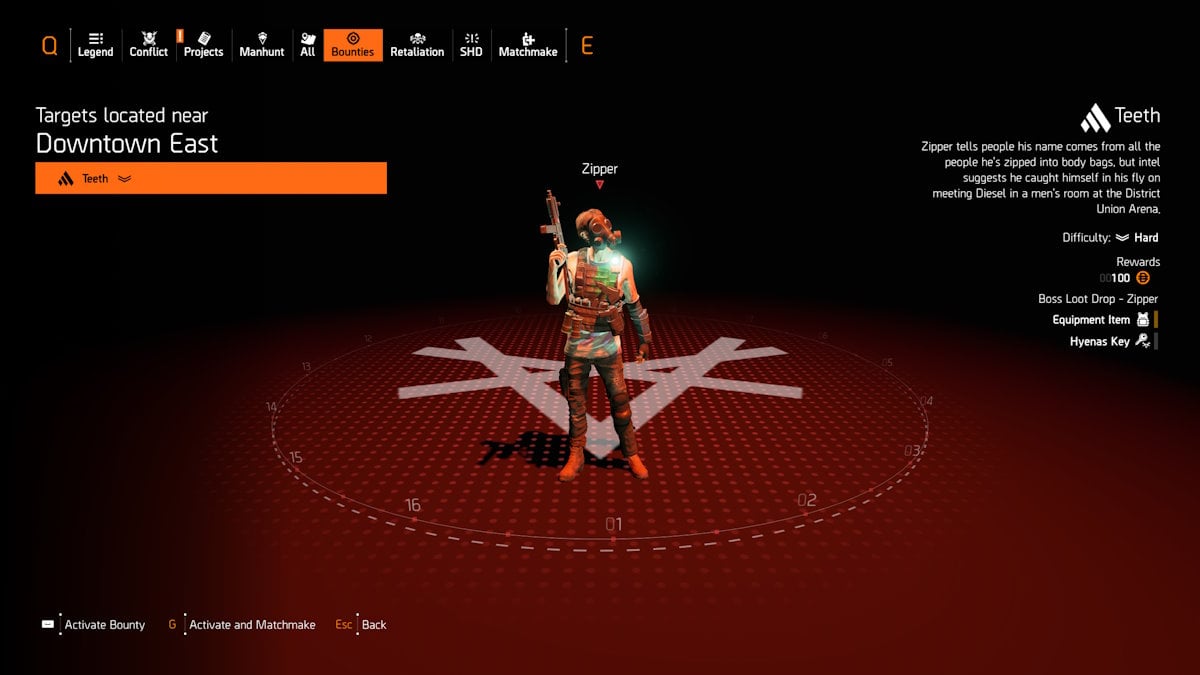 1759252310 886 The Division 2 Y7S2 Scout 4 High Value Target Manhunt Riddle Fermeture éclair Division 2 dents