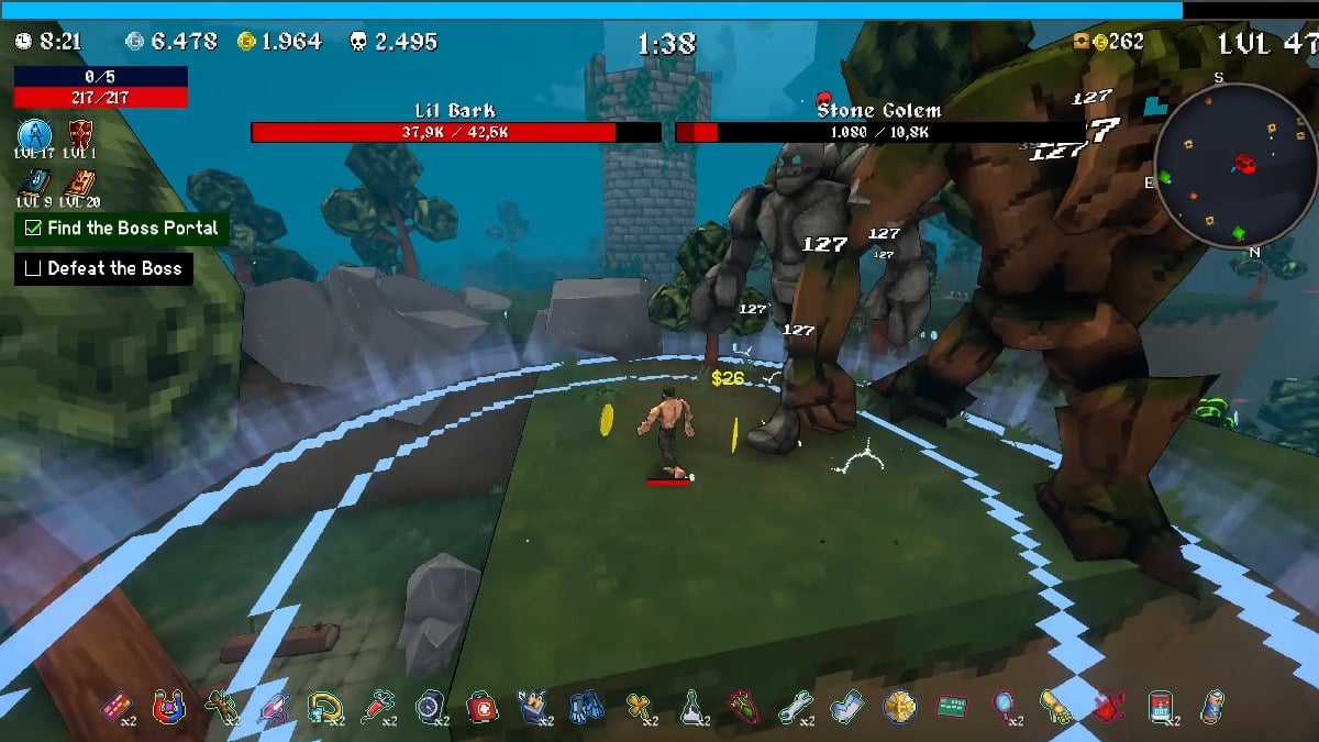 1759410103 553 Meilleure construction de Megachad a Megabonk Megabonk megachad combat deux boss avec le meilleur build