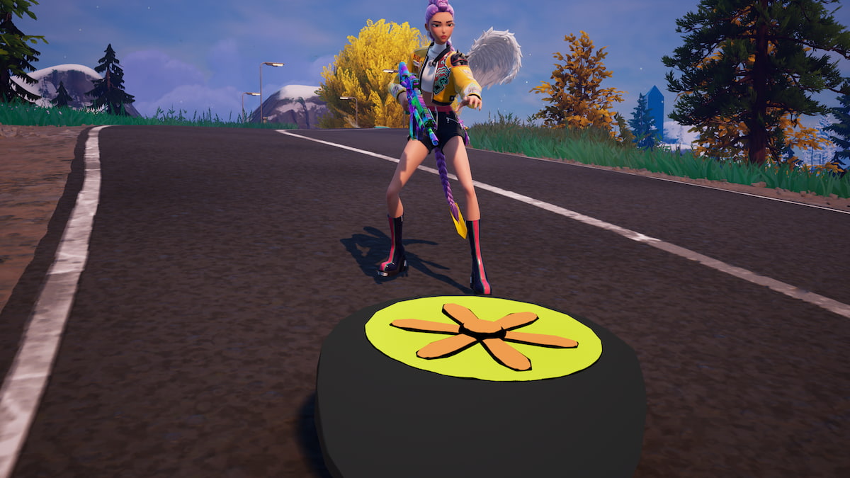 1760539160 728 Comment terminer les quetes trouvees dans Fortnite Chapitre 6 saison Rumi ramasse un pneu dans fortnite