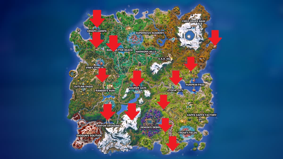1761057197 197 Comment se cacher dans les bennes a ordures dans differents Tous les emplacements des bennes à ordures dans fortnite marqués sur la carte