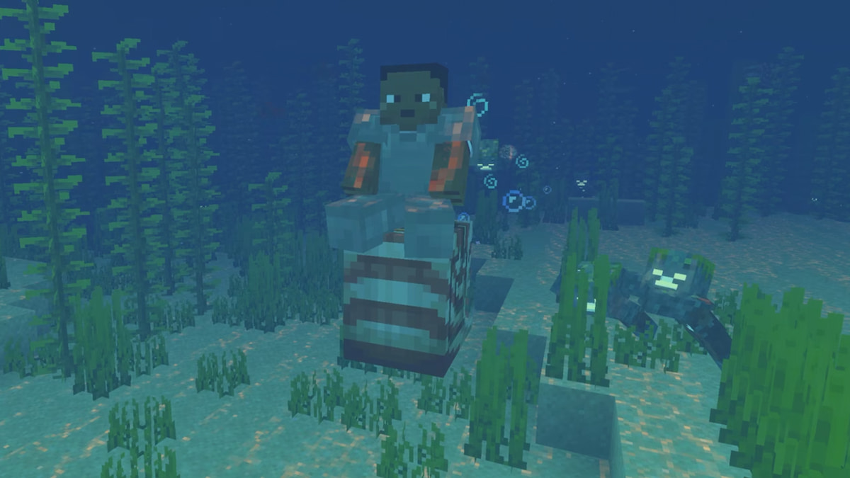 1761917299 767 Date de sortie de la mise a jour Minecraft Mounts Joueur chevauchant un nautile dans minecraft