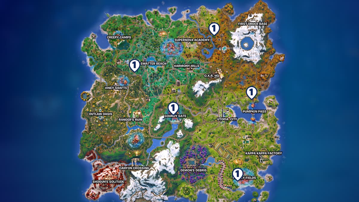 Comment sculpter des citrouilles dans Fortnite Chapitre 6 saison 4 Tous les emplacements de la carte de la citrouille sculptée dans fortnite