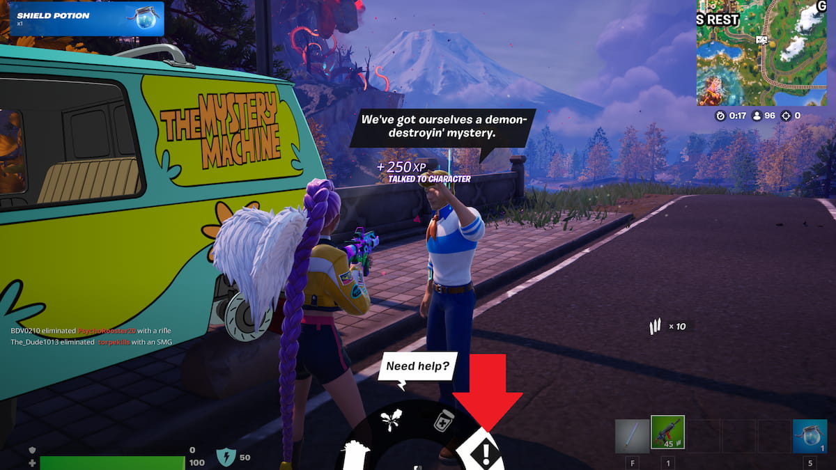 Comment terminer les quetes trouvees dans Fortnite Chapitre 6 saison Parler à fred besoin d’aide trouvé marqueur de quête dans fortnite