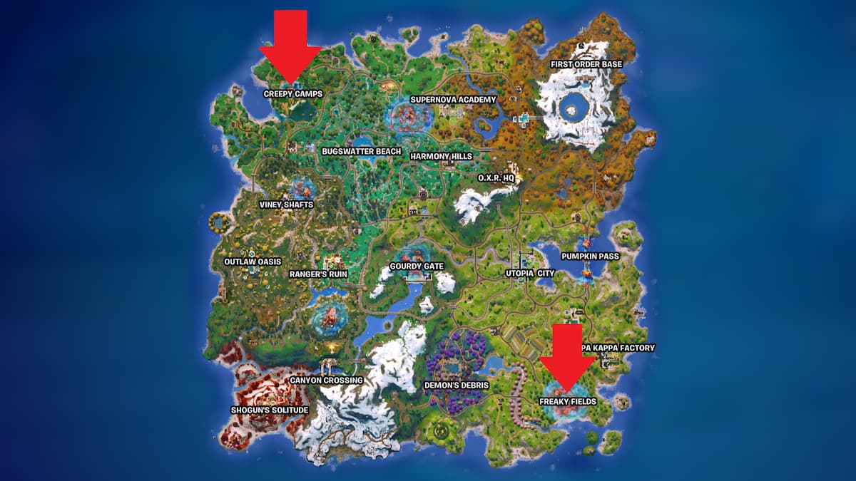 Comment trouver et vaincre Jason dans Fortnite Chapitre 6 Saison Jason cartes emplacements marqués dans fortnite