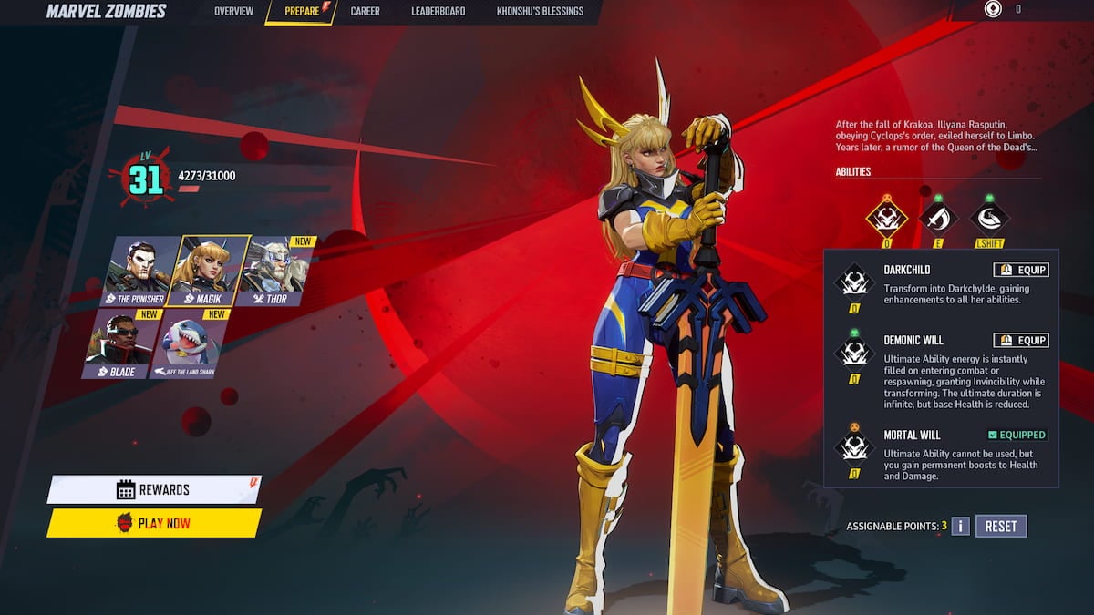 Meilleure construction de Marvel Zombies Magik dans Marvel Rivals La magie dans Marvel rivalise avec les zombies