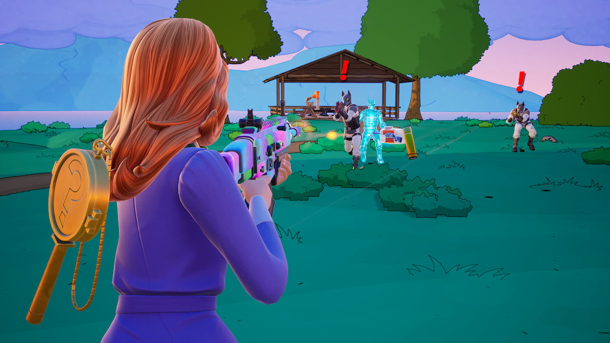 Comment endommager les hommes Dober dans Fortnite La saison des Daphne tirant sur les hommes dober dans fortnite