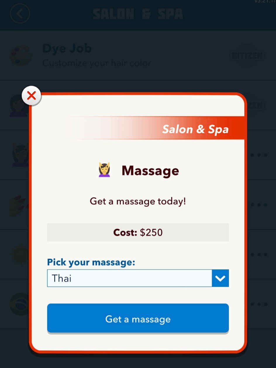 Comment obtenir une fin heureuse dans BitLife Faites-vous masser dans Bitlife