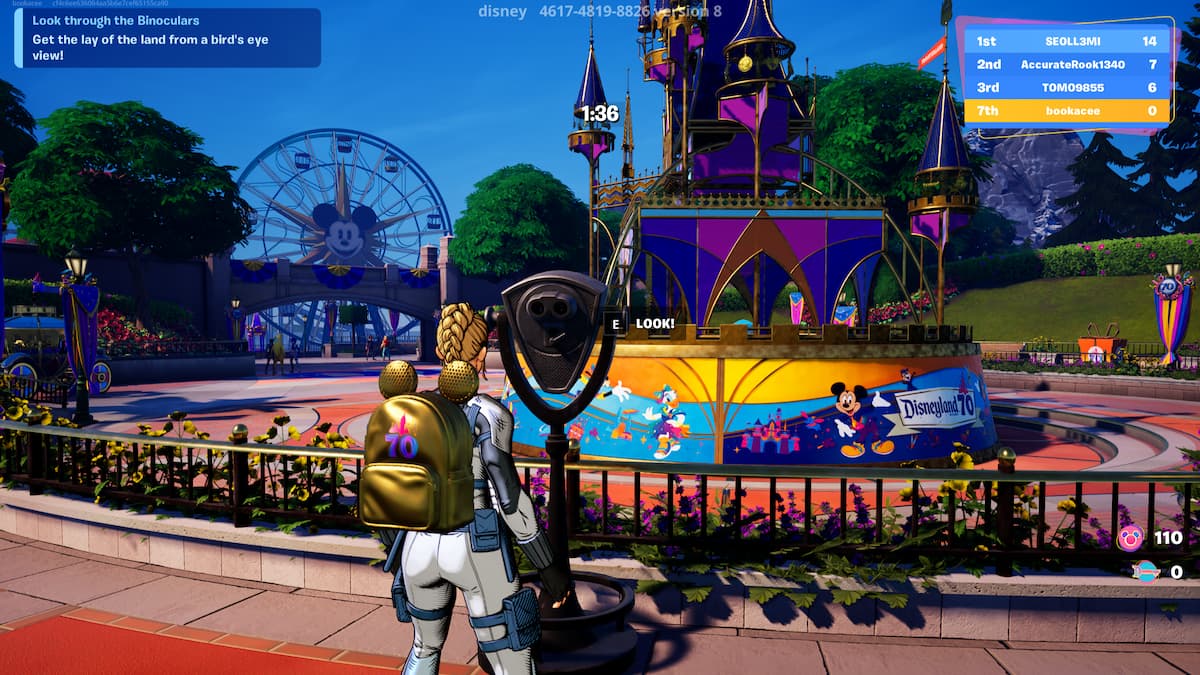 Comment regarder a travers les jumelles dans Fortnite Disneyland Game Regarder les jumelles dans fortnite