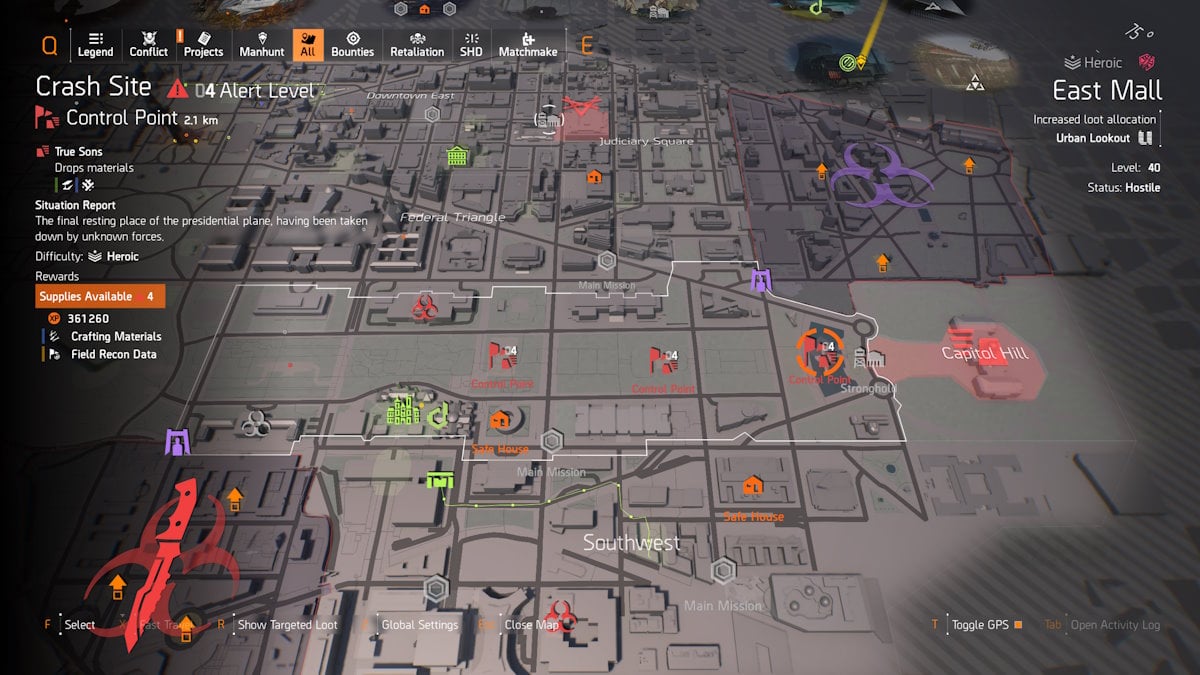 The Division 2 Y7S2 Scout 10 High Value Target Manhunt Riddle Lieu du crash de la division 2