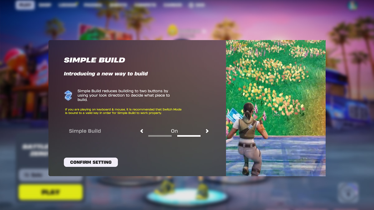 1764954670 576 Comment desactiver une construction simple dans Fortnite Une configuration simple apparaît dans Fortnite