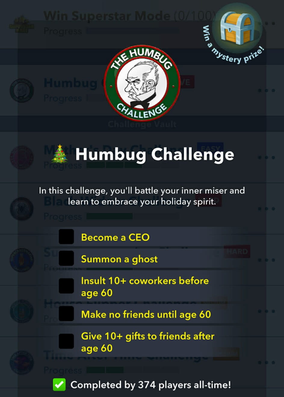 Comment relever le defi Humbug dans BitLife Défi Humbug dans BitLife