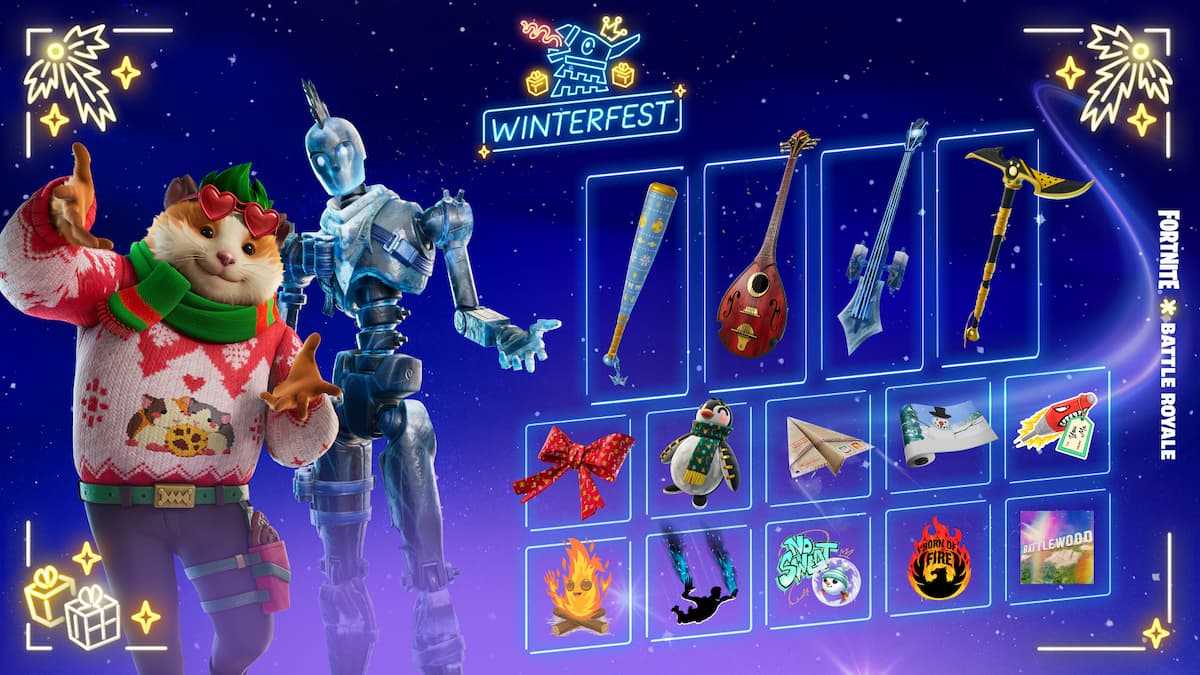 Tous les presents de Fortnite Winterfest 2025 et ce quils Toutes les récompenses gratuites dans Fortnite Winterfest 2025