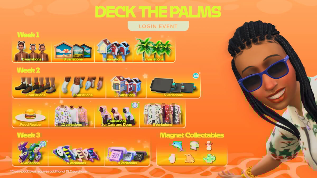 Toutes les recompenses gratuites dans levenement Deck the Palms des Événement Deck The Palms dans Les Sims 4