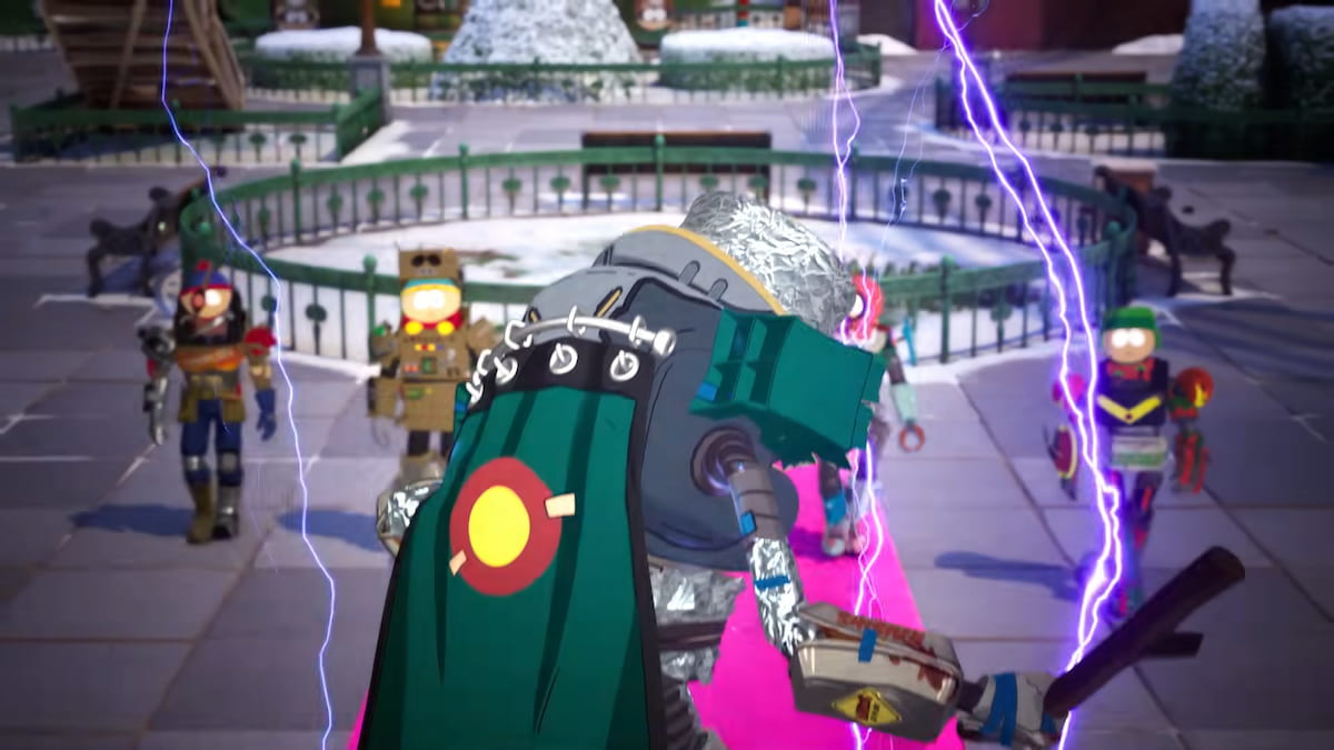 1767961915 304 Comment recolter des baies de membre dans Fortnite Chapitre 7 Personnages de South Park debout dehors près de la foudre du bâton de vérité dans Fortnite