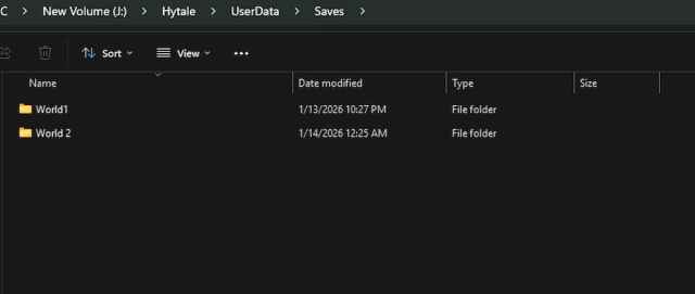 Emplacement du fichier de sauvegarde Hytale sur PC Emplacement du fichier de sauvegarde Hytale sur PC