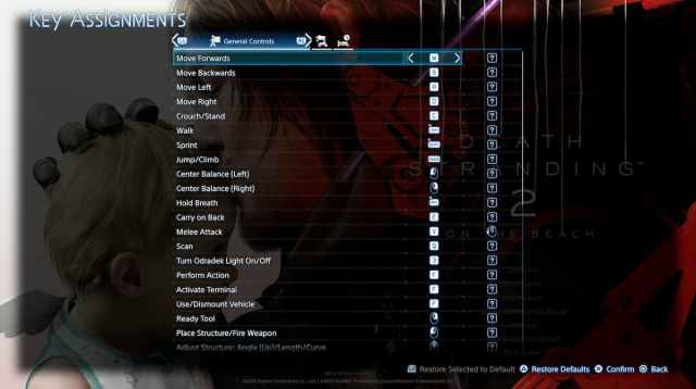 Controles complets de Death Stranding 2 sur PC Controles complets de Death Stranding 2 sur PC