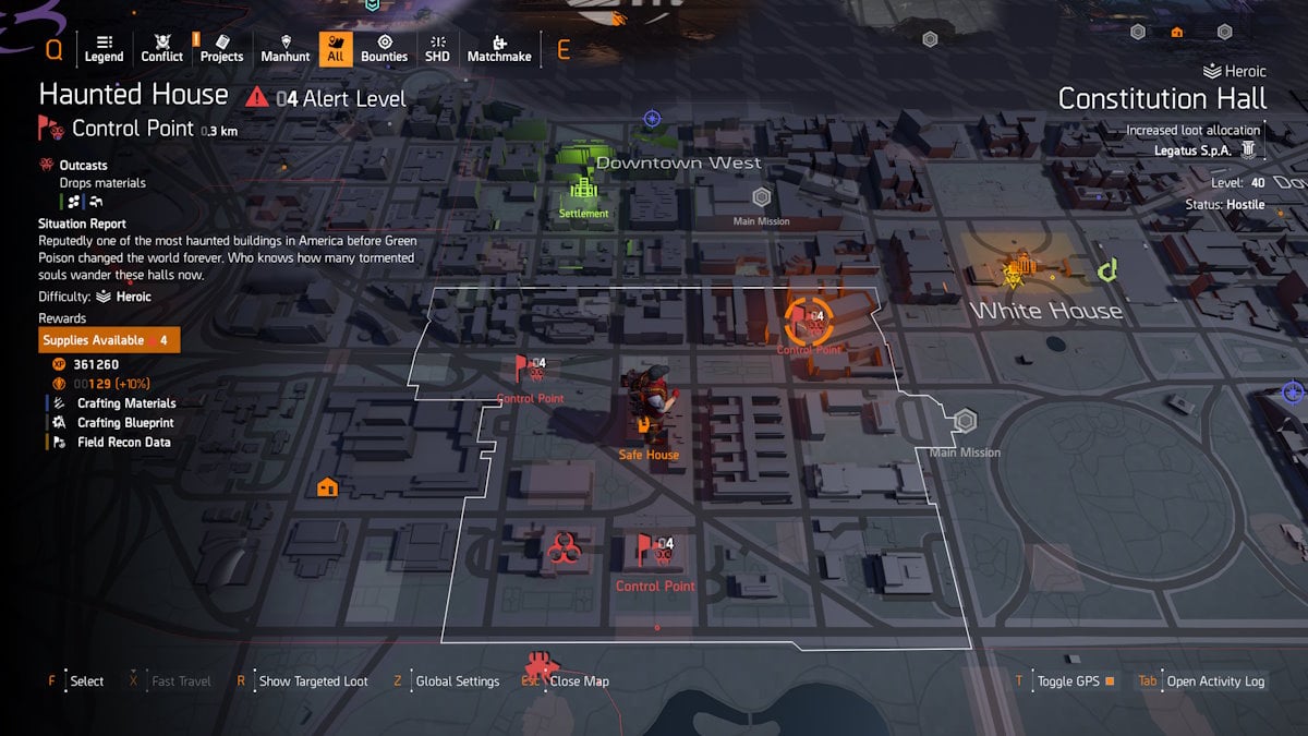 La Division 2 Y8S1 Scout 3 Solutions de chasse a Le point de contrôle de la Maison Hantée de la Division 2