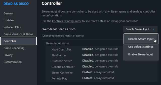 Dead As Disco Controles complets pour PC Dead As Disco Controles complets pour PC