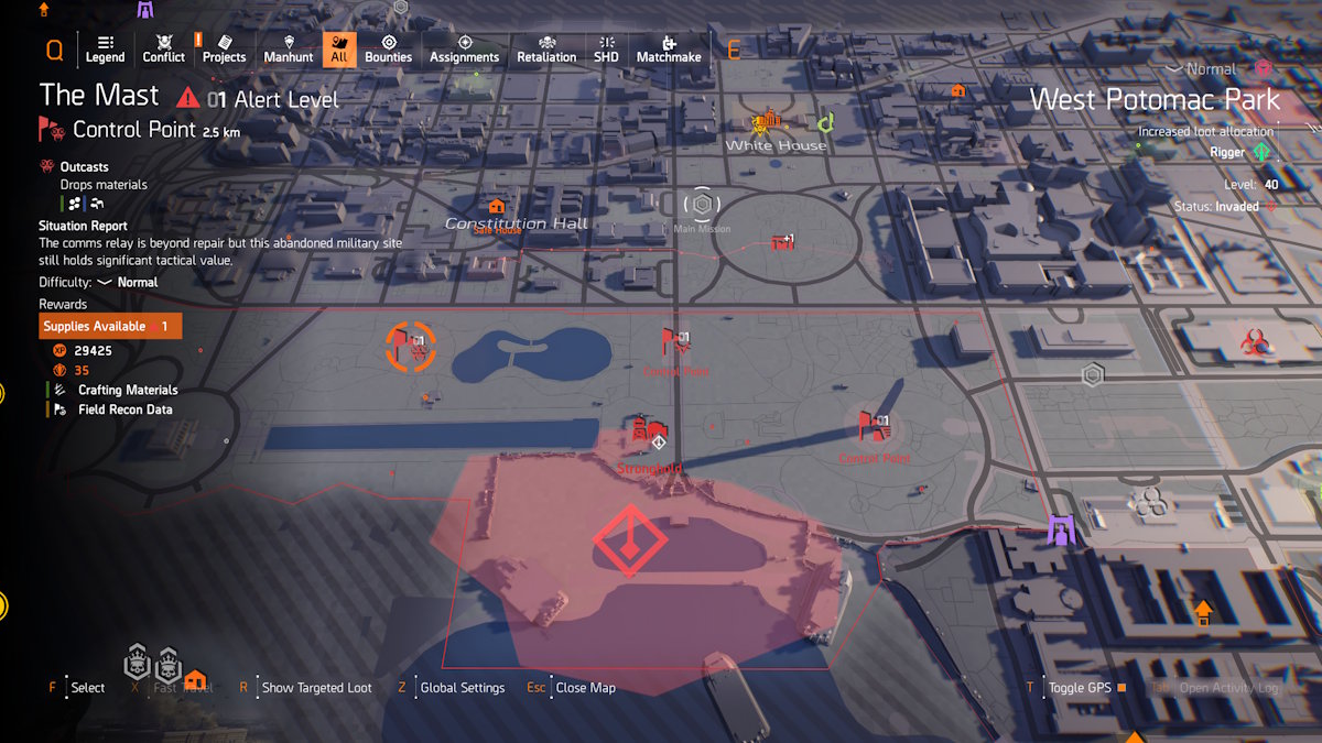La Division 2 Y8S1 Scout 9 Solutions de chasse a Division 2 The Mast