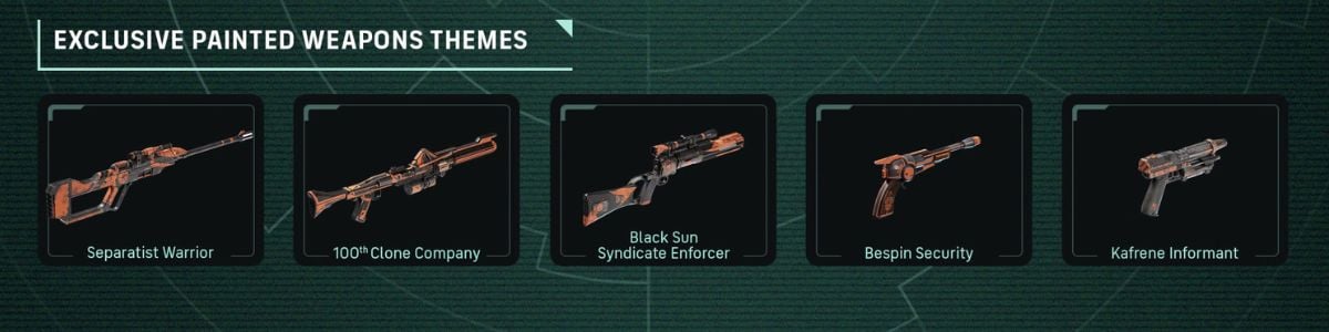 1783349633 828 Le bonus de precommande de Star Wars Zero Company offre Star Wars Zero Company Armes Peintes Hémème
