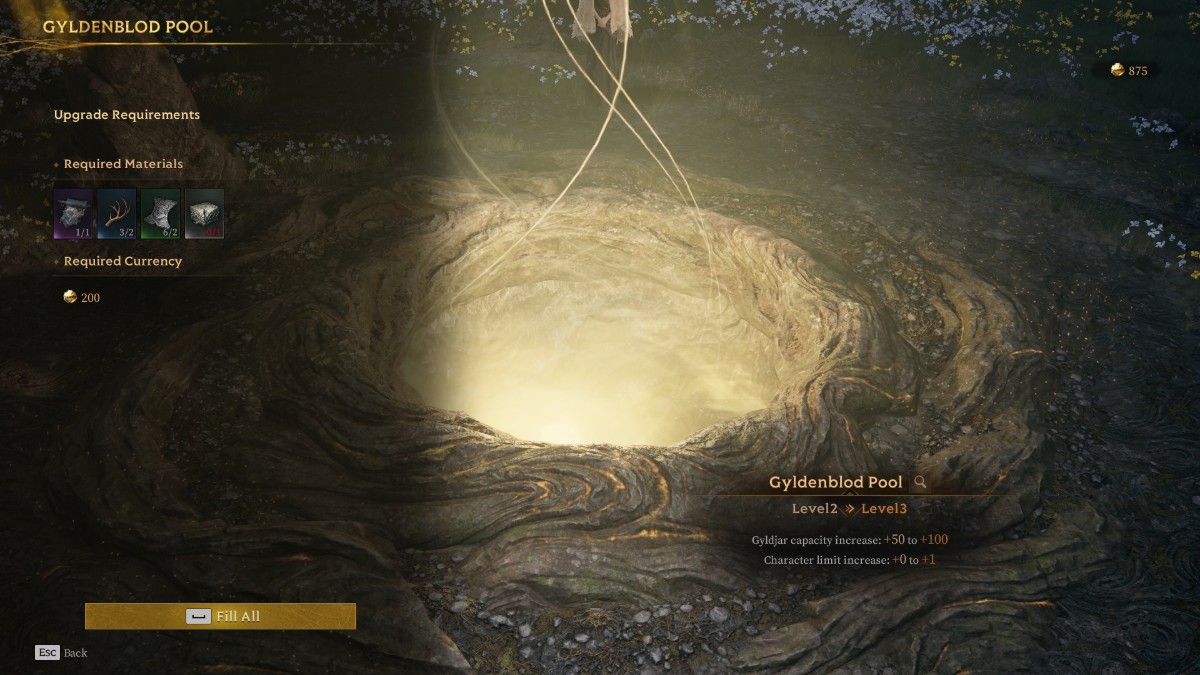 Comment creer plus de personnages dans Mistfall Hunter Amélioration de la piscine de Gyldenblod Augmentation de la limite de personnage Chasseur de brume