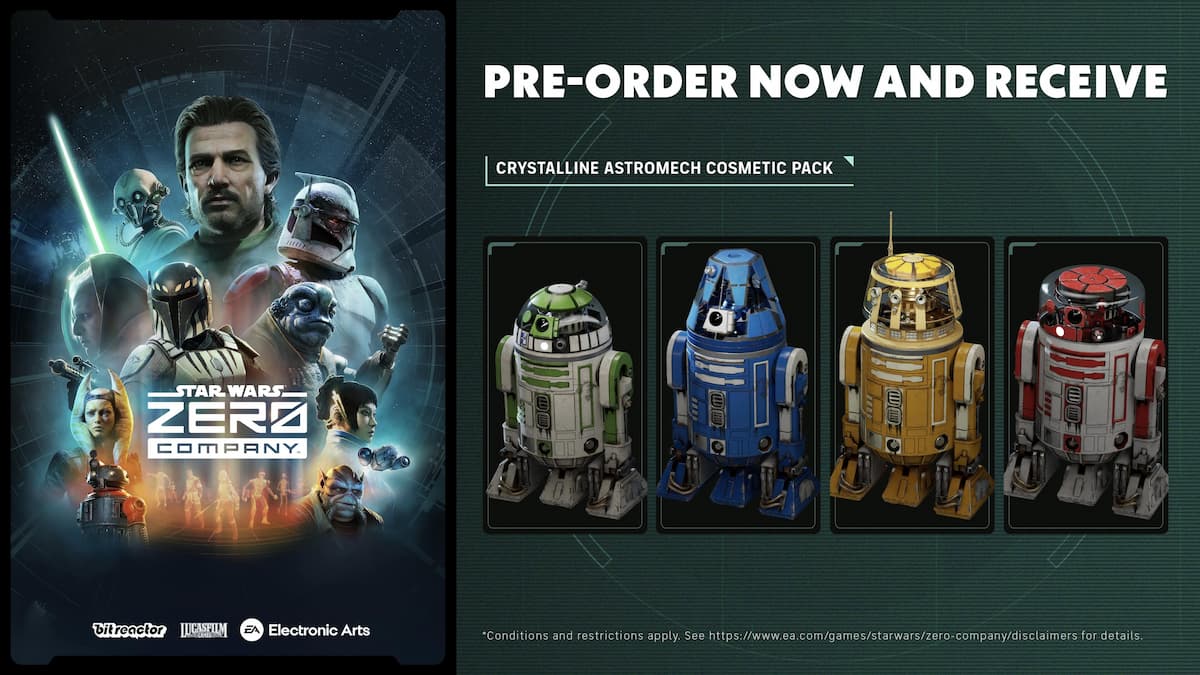 Le bonus de precommande de Star Wars Zero Company offre Pack Astromécano Cristallin de la Compagnie Star Wars Zero