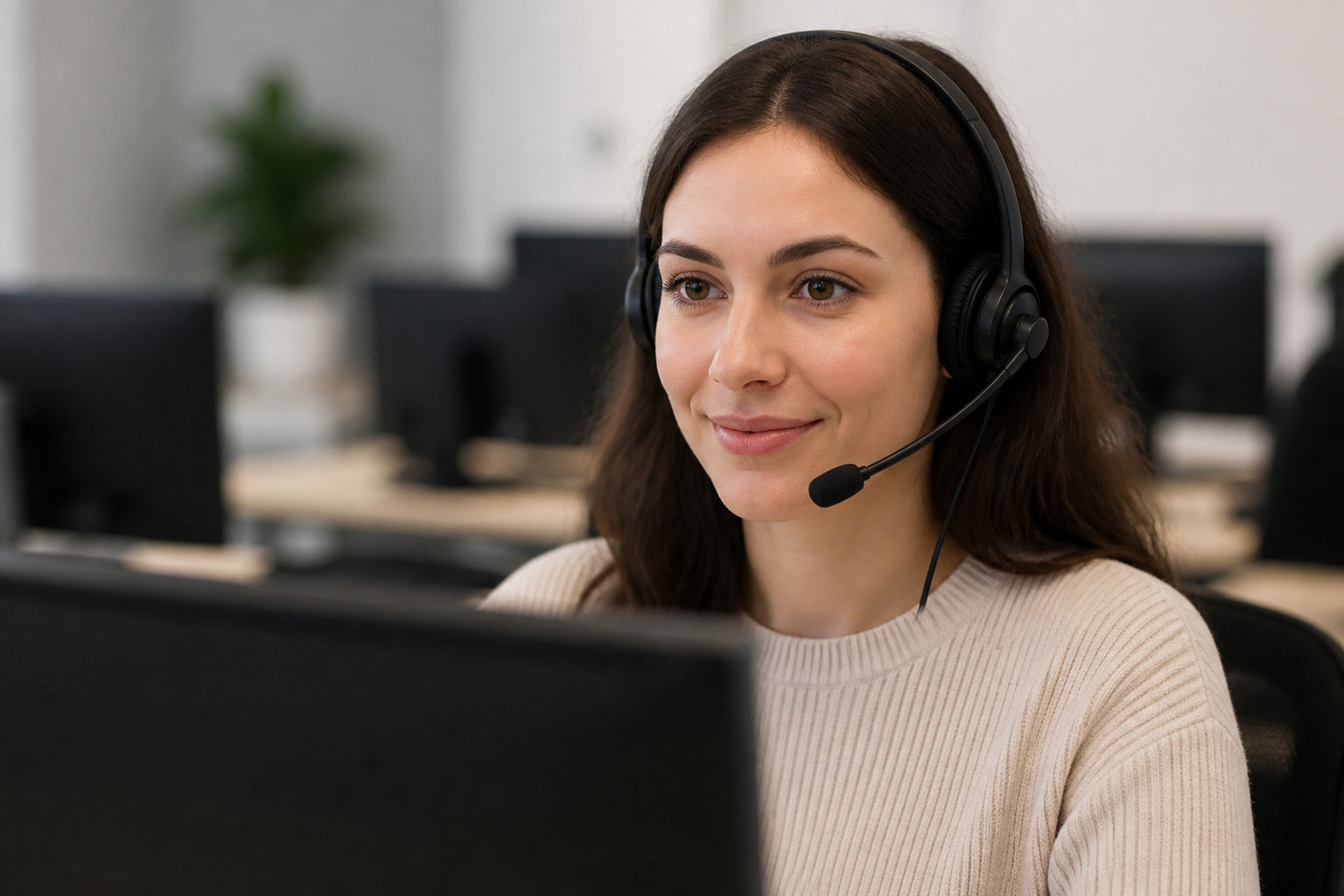 agente de soporte sonriendo 4 applications concrètes qui transforment ton quotidien pro