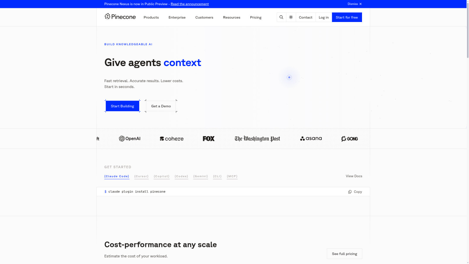pinecone homepage with ai Comment booster la précision avec le RAG et le fine-tuning ?