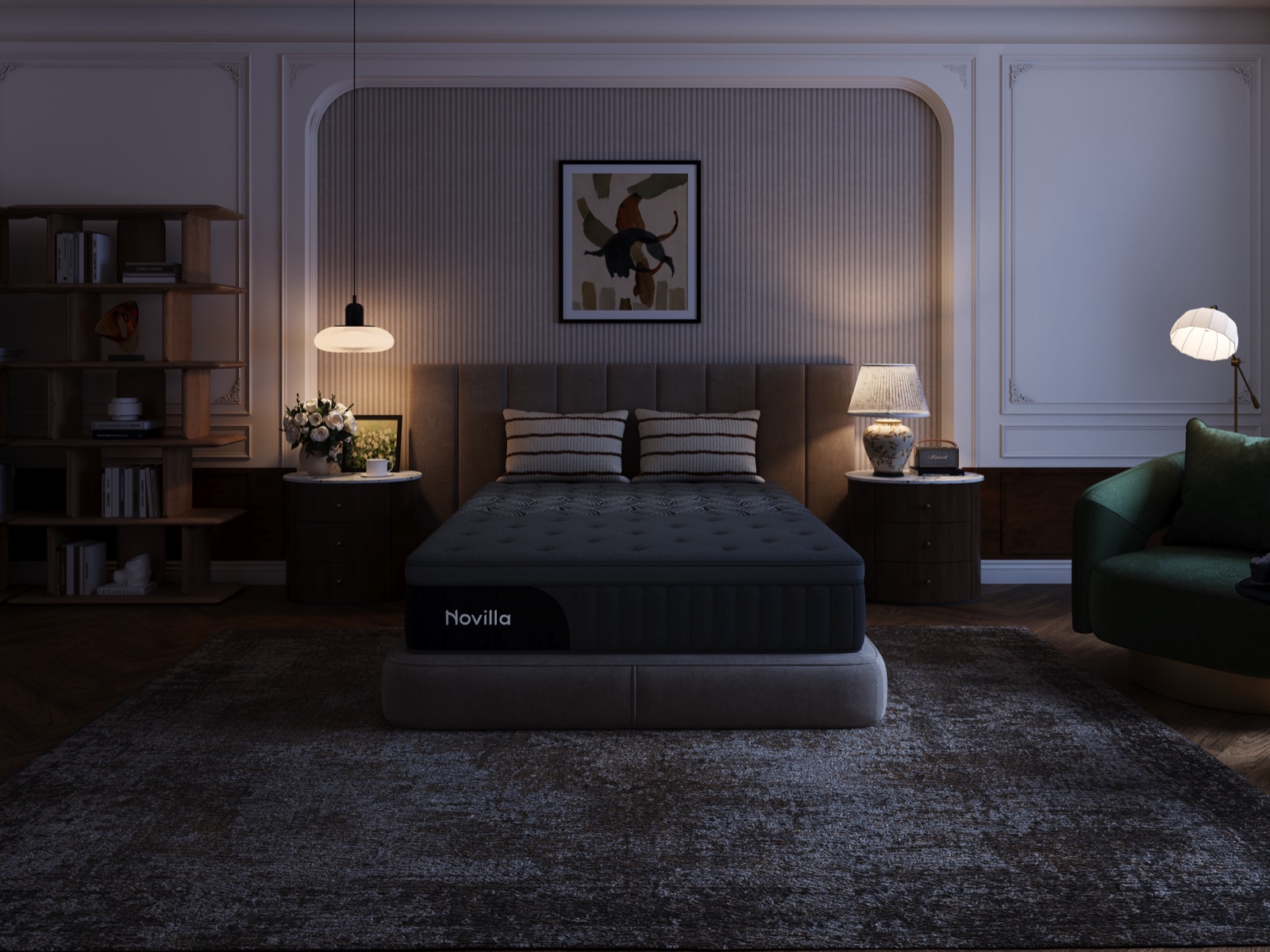 novilla airyflow nuit Matelas Novilla AiryFlow hybride dans une chambre de nuit